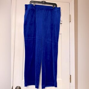 KIM ROGERS Royal Blue Velour Pants